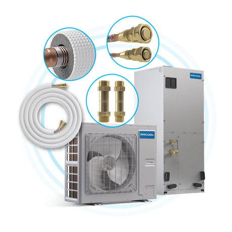 Universal Series DC Inverter Complete System High ESP Heat Pump 4-5 Ton up to 18 SEER R410A 48,000-60,000 BTU 208-230V/1Ph/60Hz - AC units for less