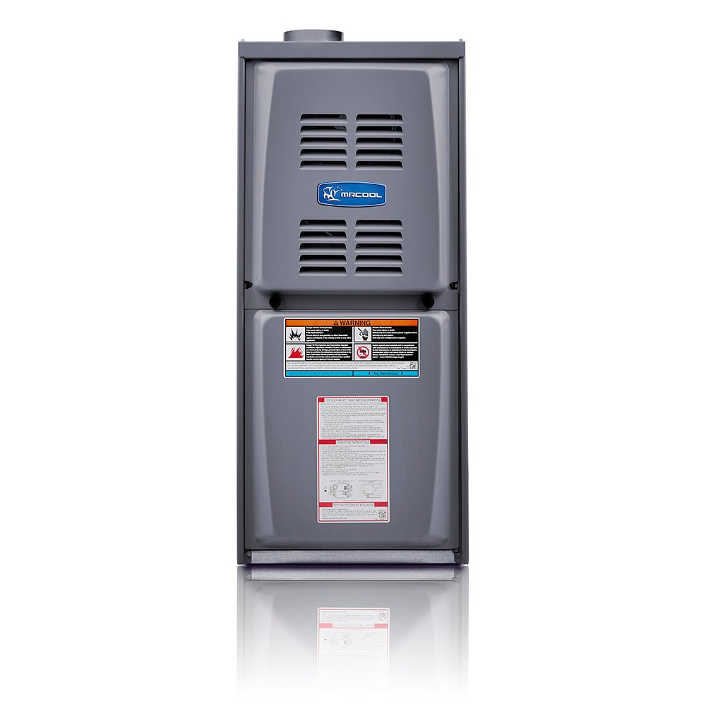 MRCOOL 80% AFUE 135K BTU 2000 CFM Upflow/Horizontal Single-Stage Multi-Speed ECM Motor Furnace with 24.5" Cabinet - AC units for less