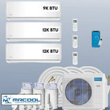 MRCOOL DIY Mini Split 33,000 BTU 3 Zone Ductless Air Conditioner and Heat Pump DIY-B-327HP091212 - AC units for less