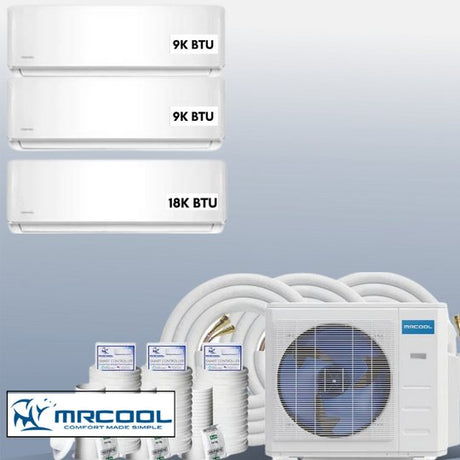 MRCOOL DIY Mini Split 36,000 BTU 3 Zone Ductless Air Conditioner and Heat Pump DIY-B-336HP090918 - AC units for less