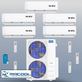 MRCOOL DIY Mini Split 45,000 BTU 5 Zone Ductless Air Conditioner and Heat Pump DIY-B-548HP0909090909 - AC units for less