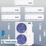 MRCOOL DIY Mini Split 48,000 BTU 5 Zone Ductless Air Conditioner and Heat Pump DIY-B-548HP0909090912 - AC units for less