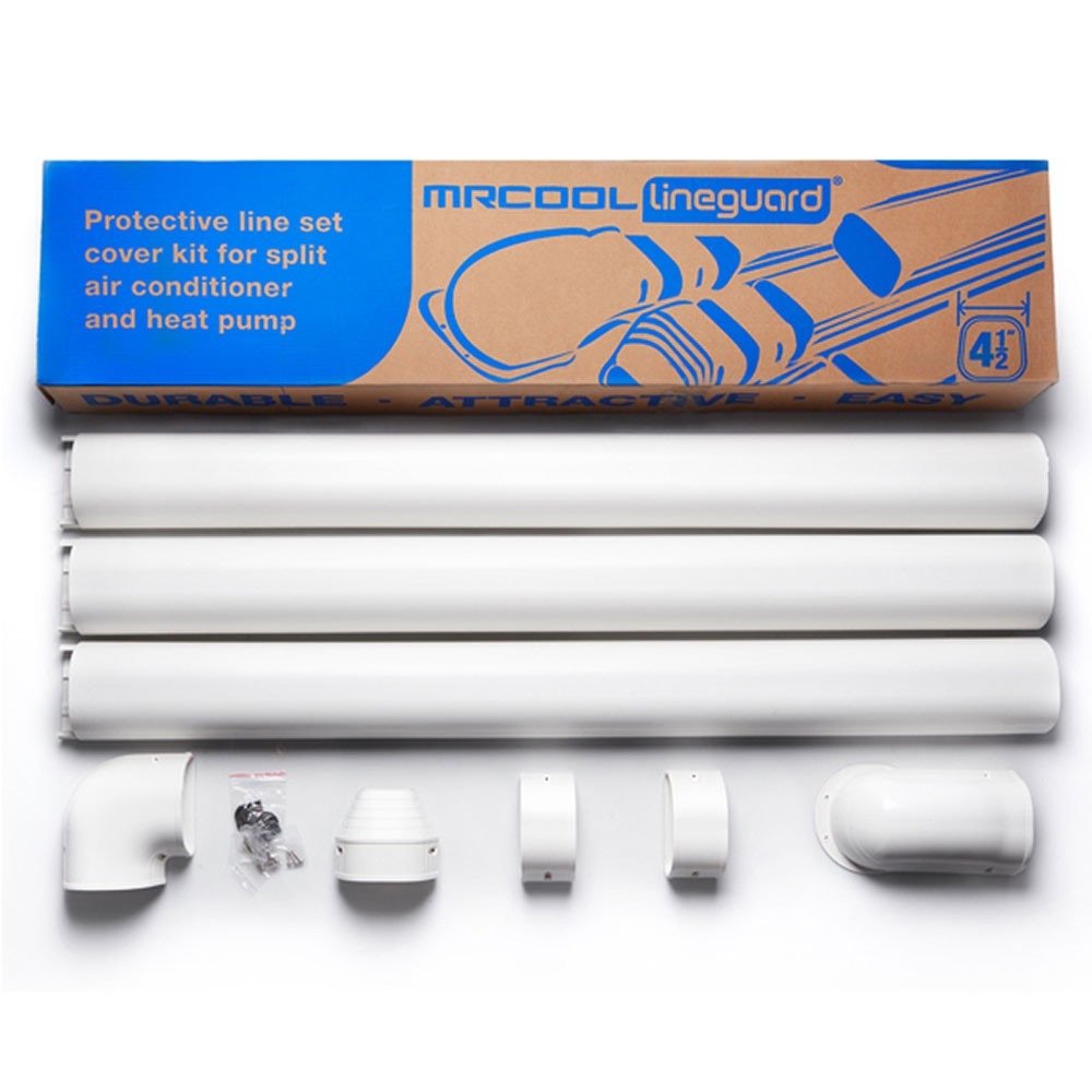 MRCOOL-MLG450-LineGuard 4.5 in. 16-Piece Complete Line Set Cover Kit for Ductless Mini-Split or Central System - acunitsforless.com